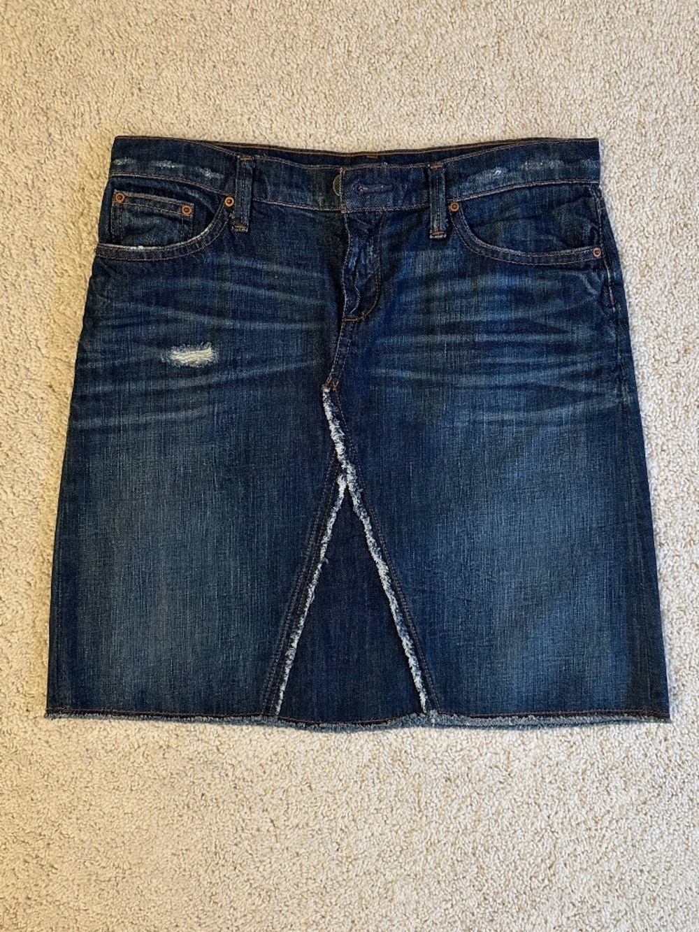 Banana Republic Pieced Raw Hem Denim Mini Skirt - Size 26